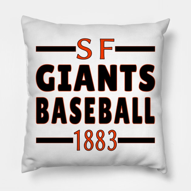 SF Giants Baseball Classic Pillow by Medo Creations