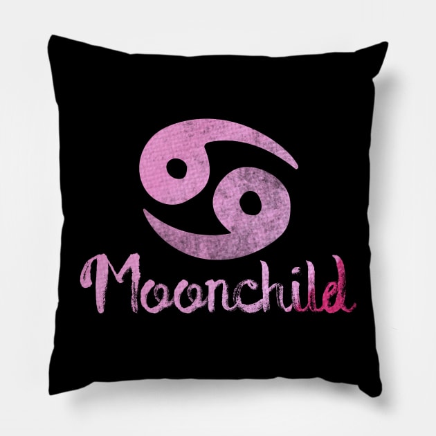 MoonChild Cancer Zodiac Pillow by bubbsnugg