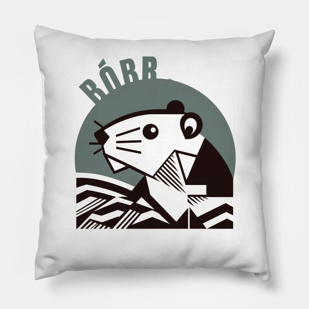 Polish Bóbr Art | Bobr Bober Beaver Biber Pillow by It_is_Okay