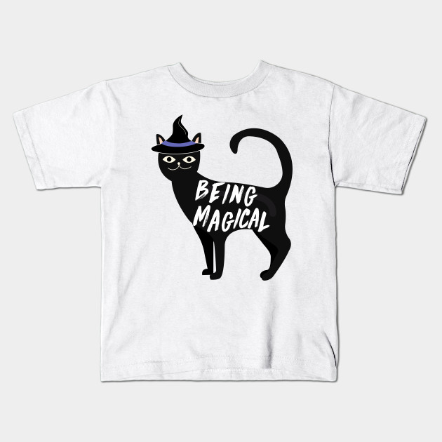 Being Magical Cat Halloween Cat Costume Kids T Shirt Teepublic