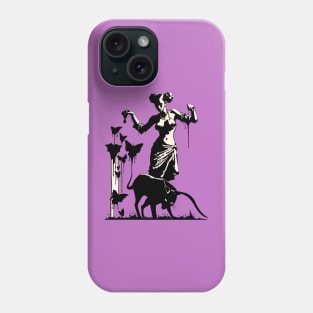 Floating Witch Spell Casting Grafitti Phone Case