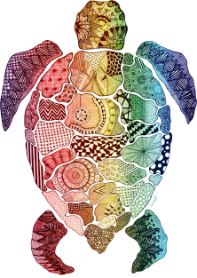 Rainbow Turtle Magnet