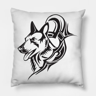 Dog Tattoo Art Pillow