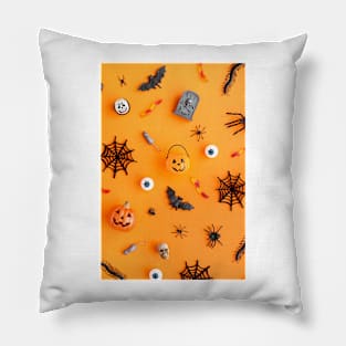 Halloween Pumpkin And Spider Pattern - Funny Pillow