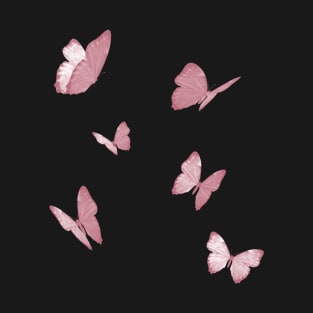 butterflies pink white T-Shirt