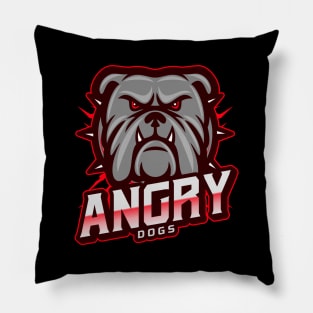 Angry bull dog Pillow