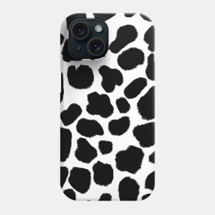 Monochrome Cow Hide Print Phone Case