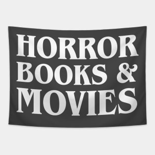 Horror Books & Movies (White) Tapestry