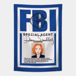 Fbi badge of Dana Scully Tapestry