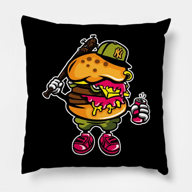 Fast Food Kills Pillow by drewbacca