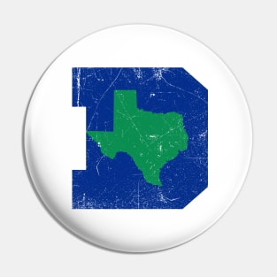 Dallas Texas D, Basketball - White Pin