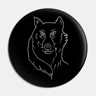 Elegant wolf Pin