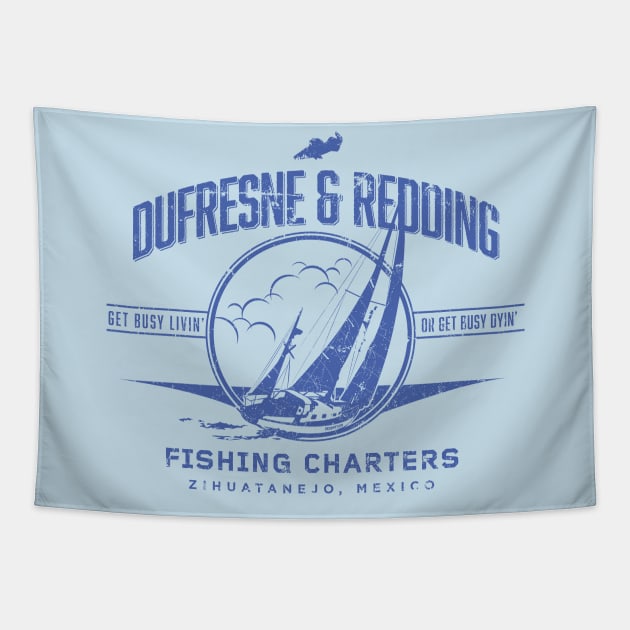 Dufresne & Redding Fishing Charters Tapestry by MindsparkCreative