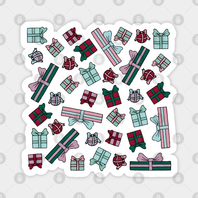 Christmas Presents || Presents || Gifts || Christmas Pattern Magnet by HLeslie Design