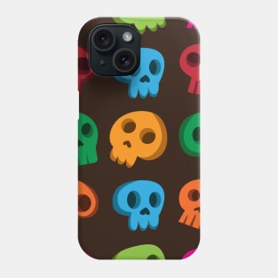 Colorful Skull Pattern Phone Case