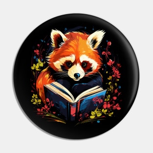 Red Panda Reads Book Pin