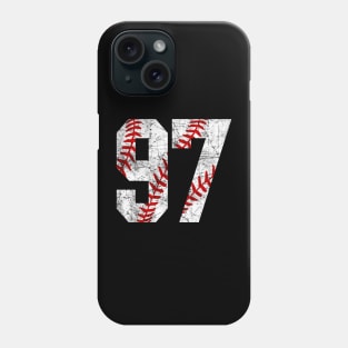 Vintage #97 Baseball Laces Baseball Mom Jersey Love Baseball Phone Case