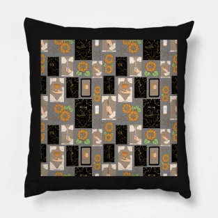 Tarot Card Pattern - Minor Arcana - Suit of Aces Pillow