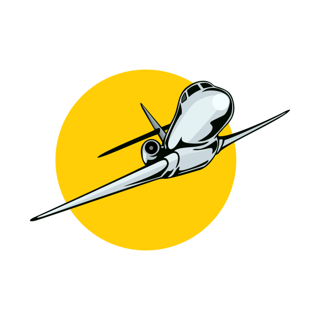 Commercial Jet Plane Airline Retro by retrovectors