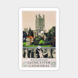 Gloucester Cathedral - GWR,LMS - Vintage Railway Travel Poster - 1923-1947 Magnet