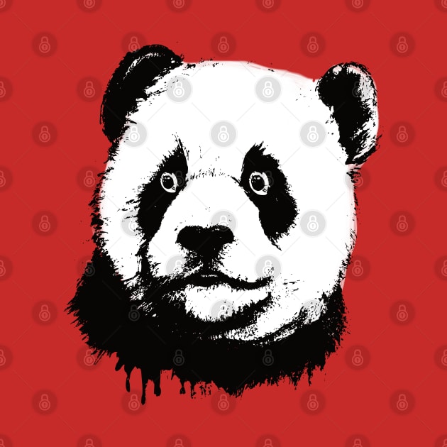 Panda Bear Drip Painting by FlippinTurtles