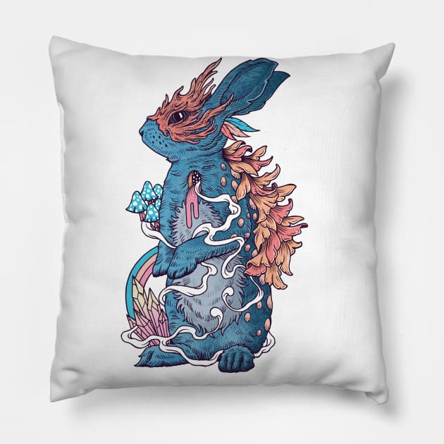 Lucky Rabbit Pillow by MatMiller