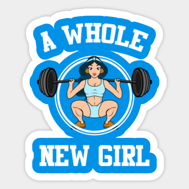 A Whole New Girl Fitness Princess Gym Jasmine Pegatina Teepublic Mx