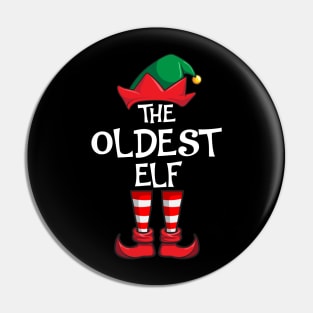 Oldest Elf Matching Family Christmas Old Pin