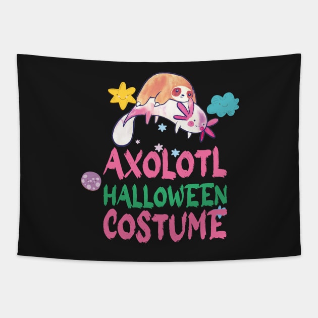 axolotl halloween costume Tapestry by ezzobair