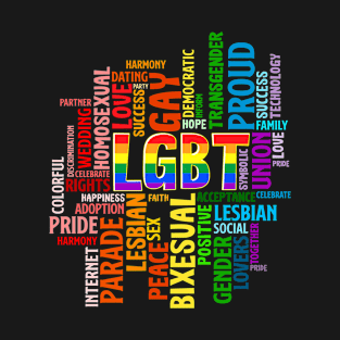 LGBTQ Awareness Word Cloud Pride Equality Gift T-Shirt