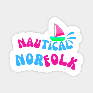 Nautical Norfolk in pink and blue Magnet