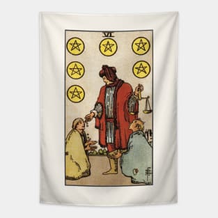 SIX OF PENTACLES Tapestry