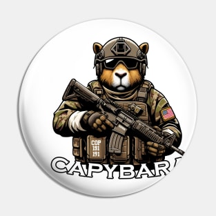 tactical capybara Pin