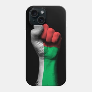 Flag of Madagascar on a Raised Clenched Fist Phone Case