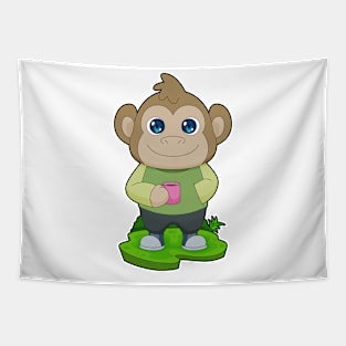 Monkey Cup Coffee Tapestry