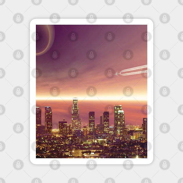 Los Angeles Surrealism Magnet by Souls.Print