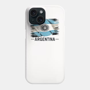 Argentina Distressed Country Flag and Hat Phone Case