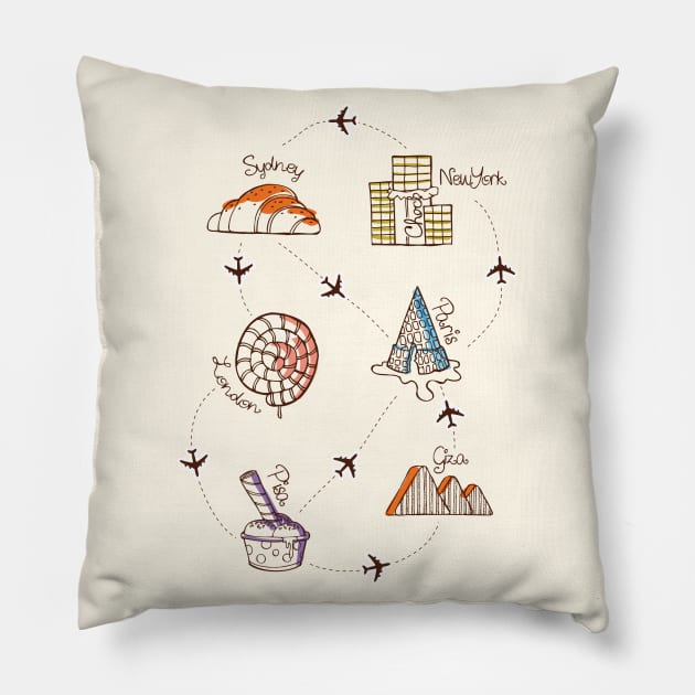 Sweet Travel Final Pillow by astronaut