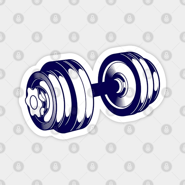 Dumbbell Exercise Magnet by Merchment