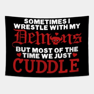 Demon Cuddles Tapestry