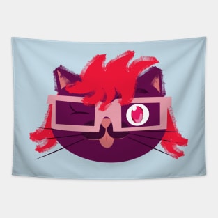 Purple cat Tapestry