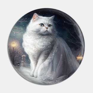 White British Shorthair Cat Divine Pin