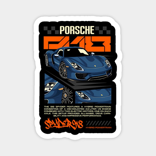 Luxury 918 Porsche Magnet by OrigamiOasis