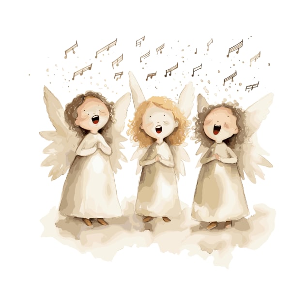 Cute Angels Singing by erzebeth