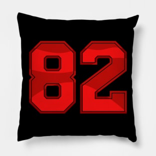 82 || Red | Sport number Pillow