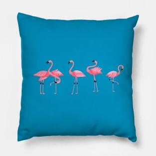 Flamingo Flock Pillow