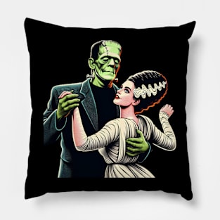 Frankenstein and the Bride Slow Dancing Pillow