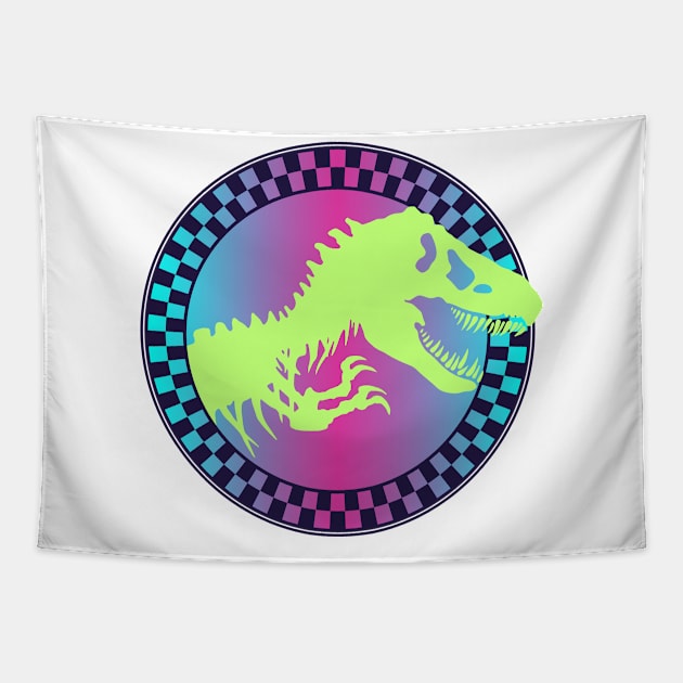 Retro Jurassic Dino Tapestry by Parkwood Goods