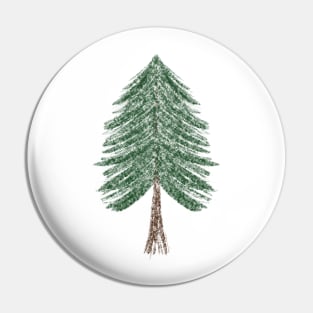 Pine Tree Sketch Pin