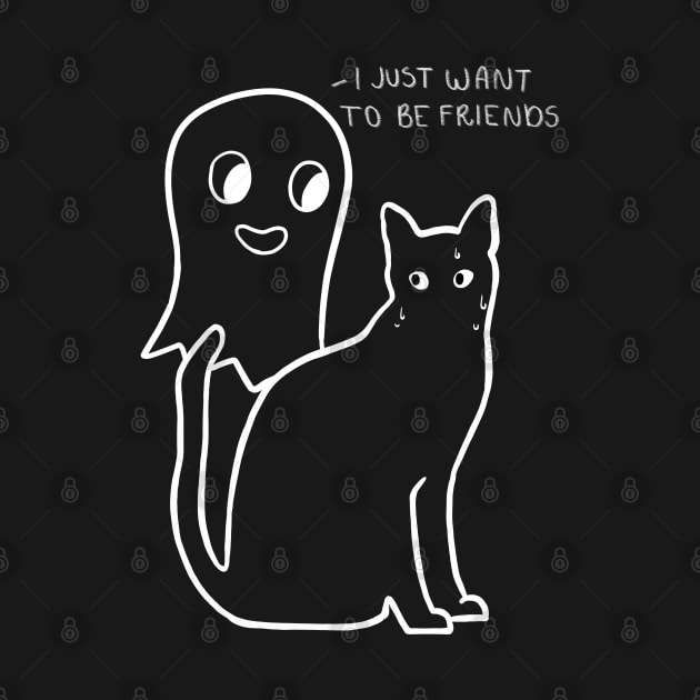 Cute Ghost Wants To Make Friends | Halloween by Lizzamour